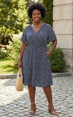 anthropologie blue and white floral dress How To Style A Blue Floral Maxi Dress (Petite-Friendly)